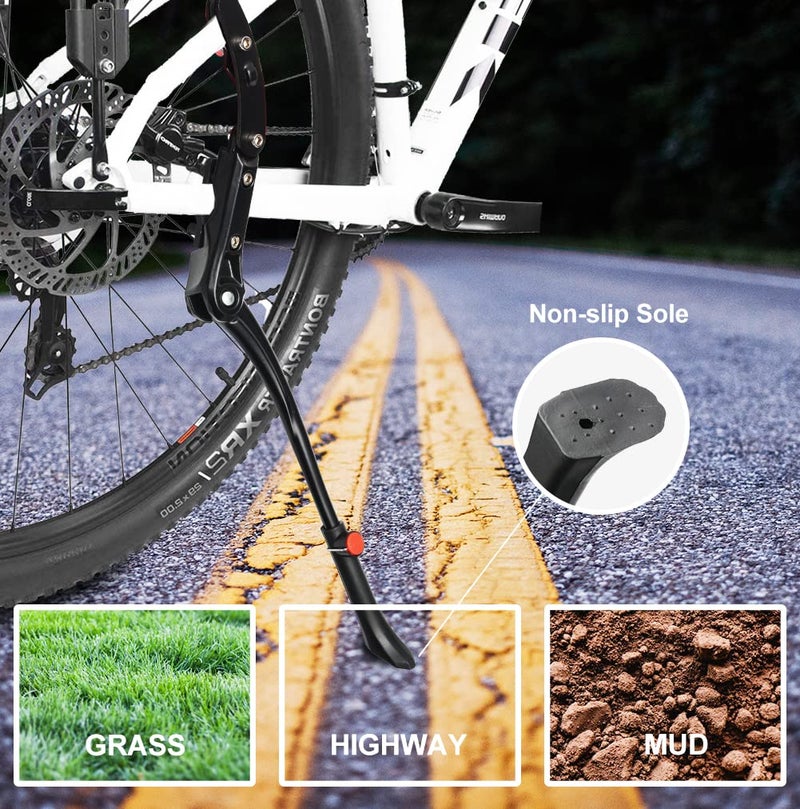 Topcabin Adjustable Aluminium Alloy Bicycle Kickstand - Fit For 22-24-26-28 Inch Mountain/Road/Bmx/Mtb Bike (Three-Support) - Image 5