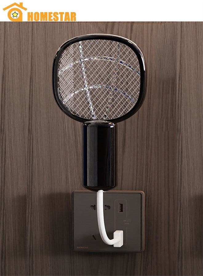 USB Mini Mosquito Swatter, Portable Fly Killer, Insect Killer for Pest Control, for Indoor and Outdoor Use, Black - Image 1