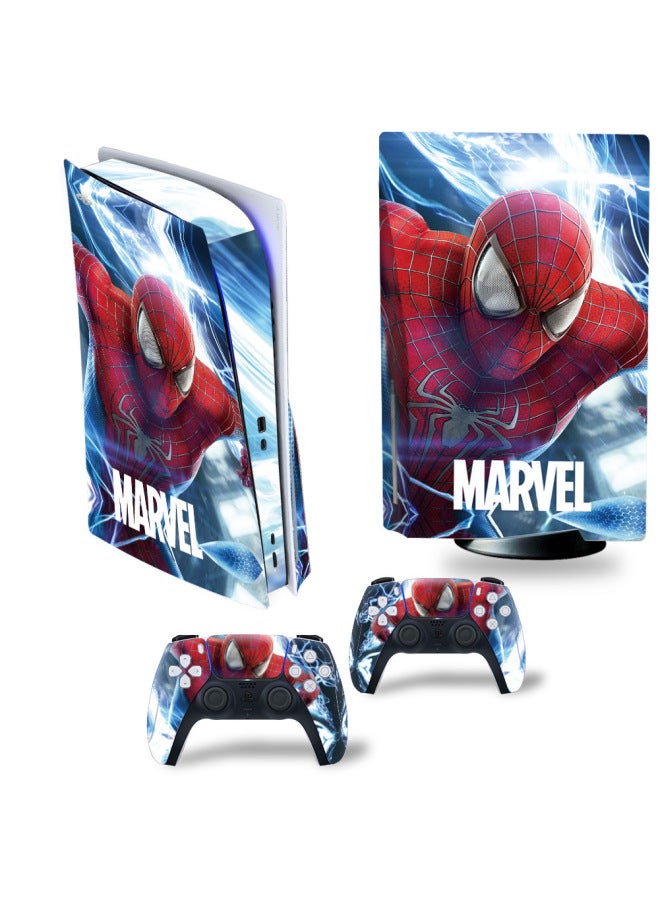 PS5 CD-ROM Game Machine Sticker Cool Host Sticker Protective Film Marvel Theme Sticker Environmental Protection No Glue-Color:XY-PS5Disk-1232 - Image 4