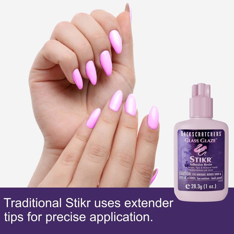 Backscratchers Glass Glaze Stikr Resin - Nail Wrap Adhesive for Tips, Extensions, and Charms - Image 2