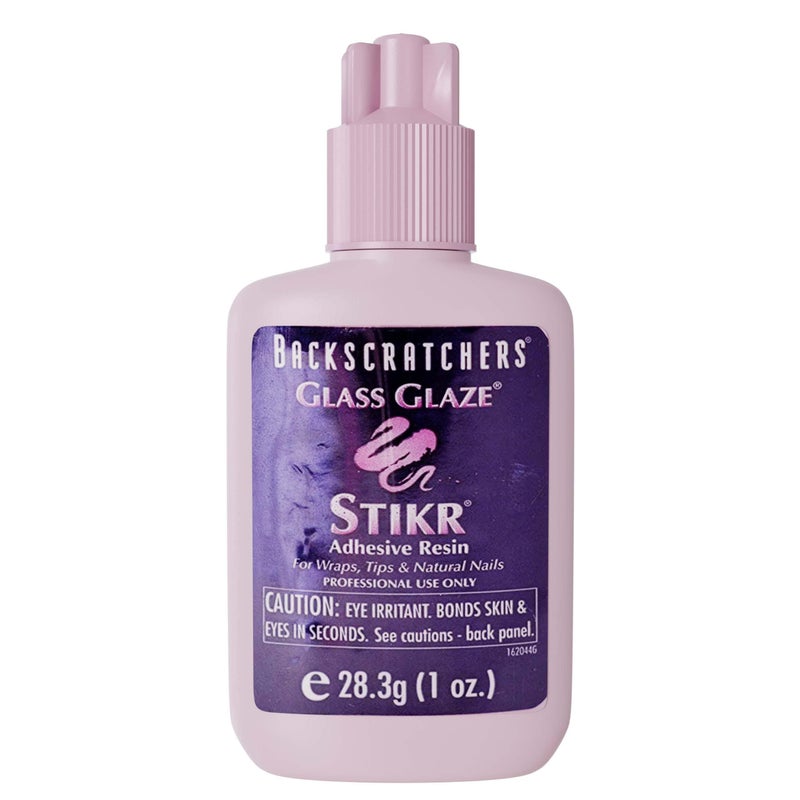 Backscratchers Glass Glaze Stikr Resin - Nail Wrap Adhesive for Tips, Extensions, and Charms - Image 1