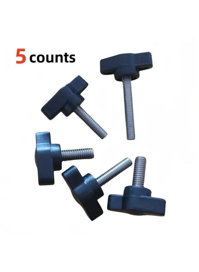5Pcs M5X30mm 304 Stainless Steel Hand Tightening Screws With Plastic Handle Knob - Image 2