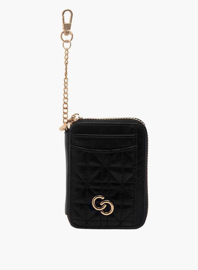 سيليست محفظة مبطنة بسحاب مع لمسة سلسلة