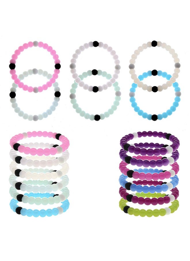 FROG SAC - 6 Beaded Bracelets For Teen Girls, Uv Solar Reactive Silicone Bracelet Pack, Cute Stretch Bead Bracelets For Kids That Change Color In The Sun, Vsco Girl Birthday Party Favors - Image 1