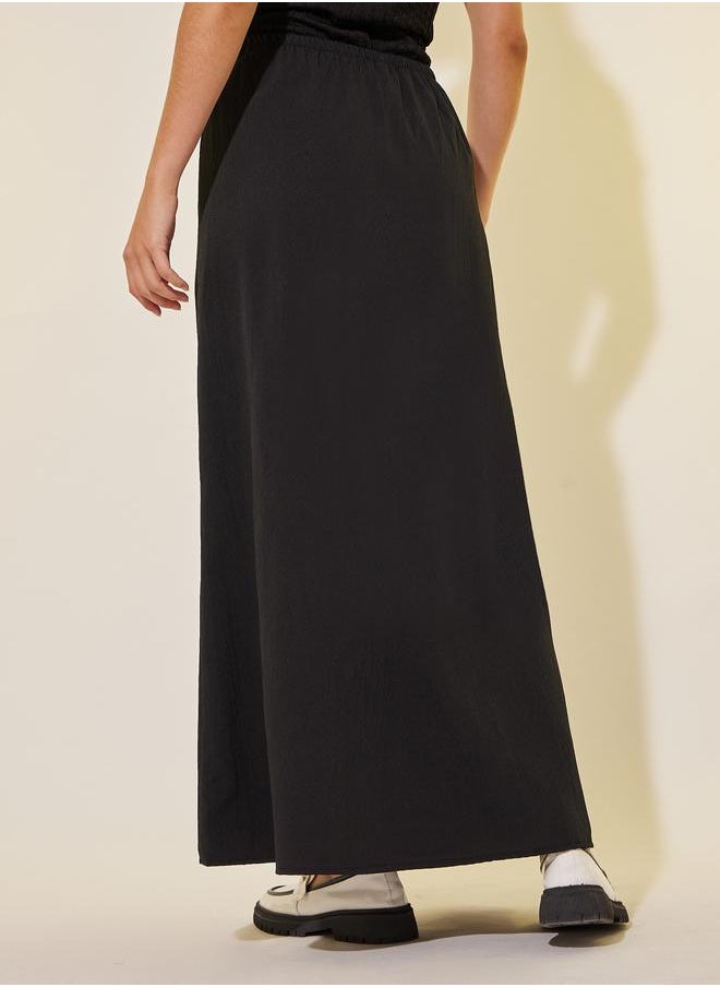 Take Two Take Two Hem Graphic Print A-Line Maxi Skirt  - Image 4