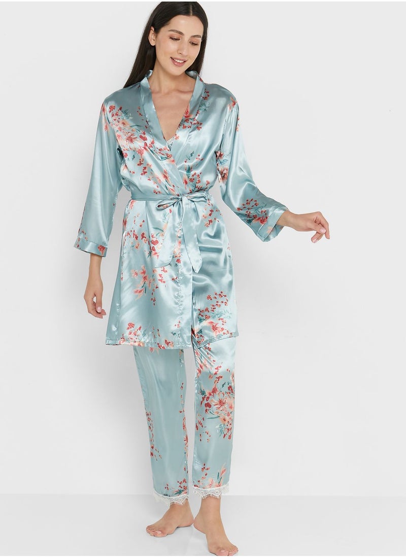 ELLA - 5 Piece Printed Pyjama Set - Image 1