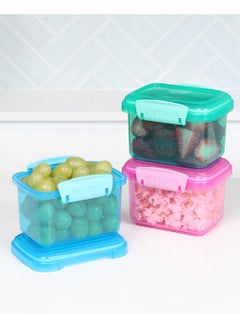 sistema Sistema Rectangular Lunch Coloured Boxes (3 Pack): 400ml, Portion Control Containers - BPA-Free & Portable , Made In New Zealand  - Image 3
