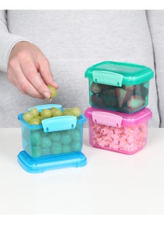 sistema Sistema Rectangular Lunch Coloured Boxes (3 Pack): 400ml, Portion Control Containers - BPA-Free & Portable , Made In New Zealand  - Image 4