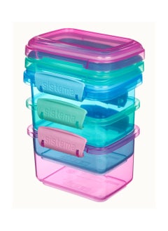 sistema Sistema Rectangular Lunch Coloured Boxes (3 Pack): 400ml, Portion Control Containers - BPA-Free & Portable , Made In New Zealand  - Image 2