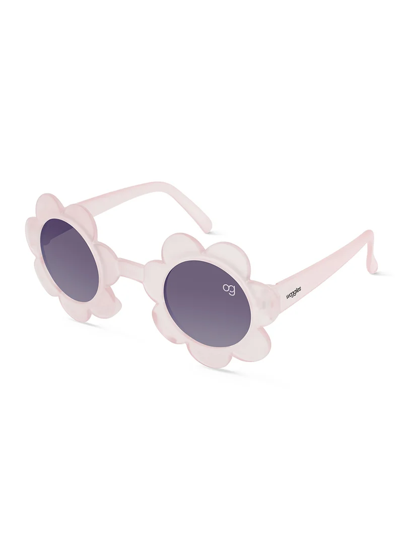 Woggles Dayflare Transparent Pink Round Kids Sunglasses