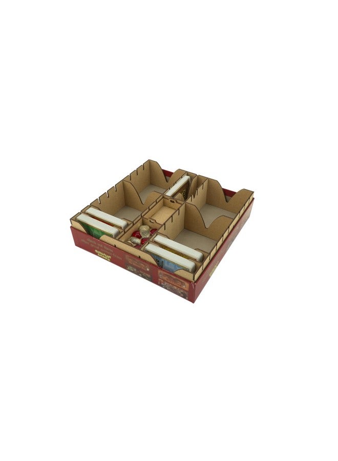 The Broken Token Game Organizer Compatible with Red Dragon Inn Regular Box - Wooden Game Organizing Box with Multiple Trays, Dividers and Rows - Image 2