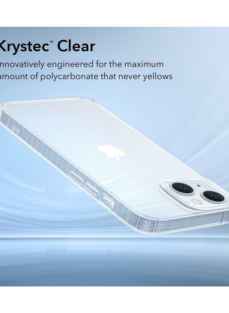 esrgear - ESR Krystec Clear Case with HaloLock Compatible with iPhone 14 Case, Compatible with MagSafe, Ultra-Yellowing Resistant, Shockproof Military-Grade Protection, Polycarbonate Buttons, Clear - Image 1