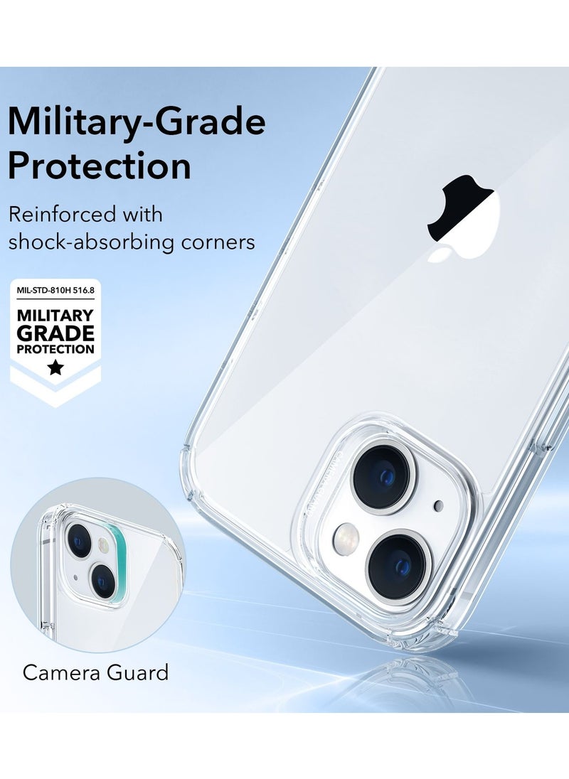 esrgear - ESR Krystec Clear Case with HaloLock Compatible with iPhone 14 Case, Compatible with MagSafe, Ultra-Yellowing Resistant, Shockproof Military-Grade Protection, Polycarbonate Buttons, Clear - Image 1