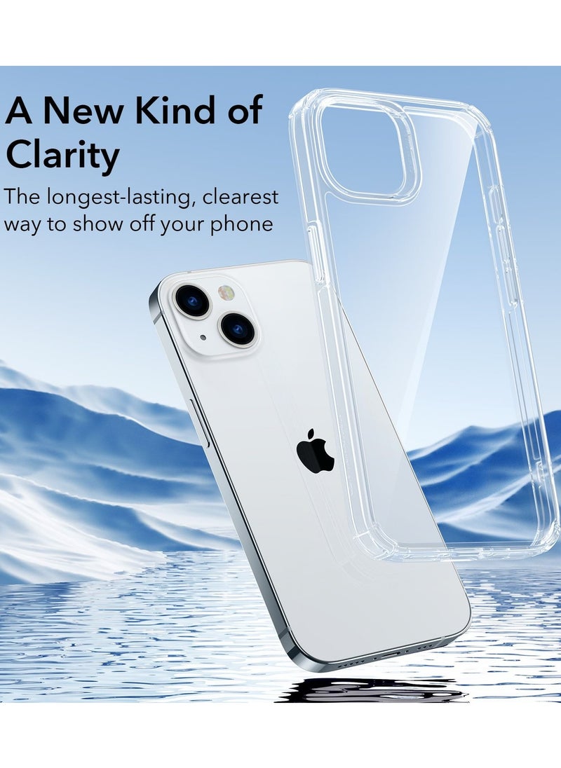 esrgear - ESR Krystec Clear Case with HaloLock Compatible with iPhone 14 Case, Compatible with MagSafe, Ultra-Yellowing Resistant, Shockproof Military-Grade Protection, Polycarbonate Buttons, Clear - Image 1