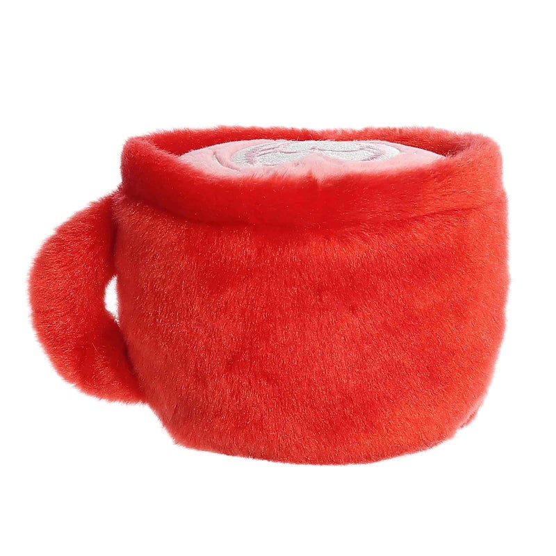 Aurora Adorable Palm Pals Lotti Love Latte Stuffed Animal - Fun Seasonal Plush For Kids and Adult Collectors - Perfect for Decorating Rooms and Valentine's Day - Red 5 Inches - Image 4