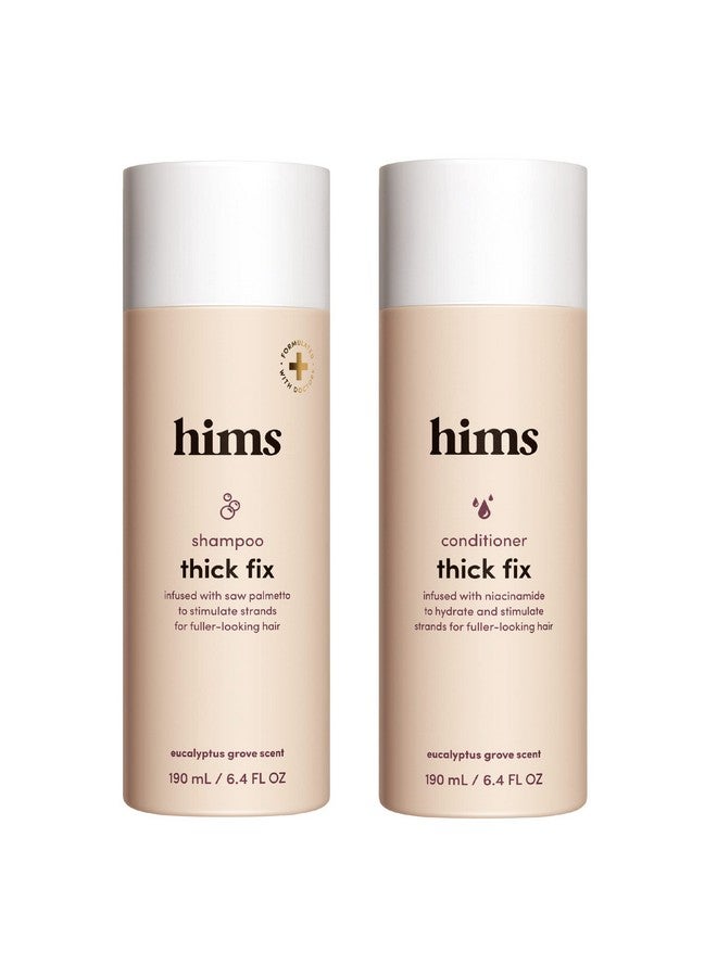 HIMS & HERS Hims Thick Fix Shampoo And Conditioner Set For Men- Thickening, Moisturizing, Reduces Shedding- Color Safe Hair Loss Shampoo And Conditioner- 2 Pack, 6.4Oz - Image 1
