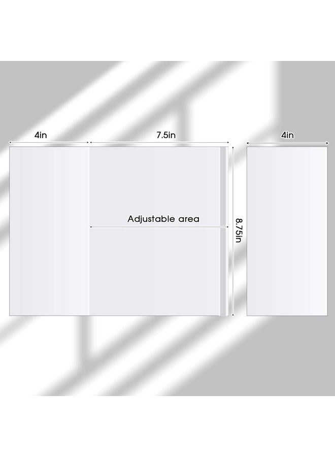 Relithick 100 Pack Adjustable Clear Book Covers,8.5 x 15 Inches Plastic Waterproof Sleeve Cover for Textbooks Paperbacks, with Self Adhesive Closure, Against Dust, Wear, Transparent Book Protector - Image 3