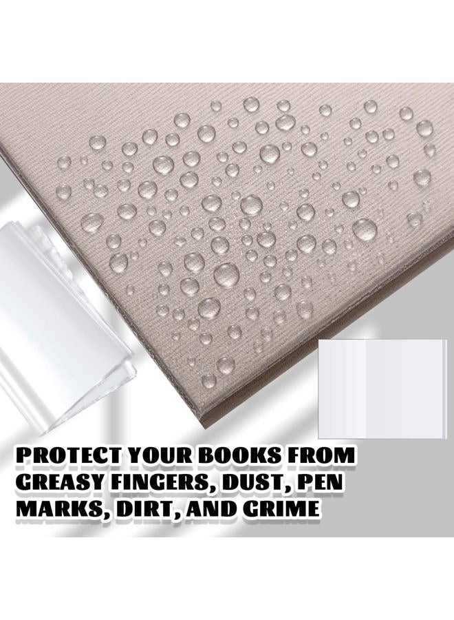 Relithick 100 Pack Adjustable Clear Book Covers,8.5 x 15 Inches Plastic Waterproof Sleeve Cover for Textbooks Paperbacks, with Self Adhesive Closure, Against Dust, Wear, Transparent Book Protector - Image 5