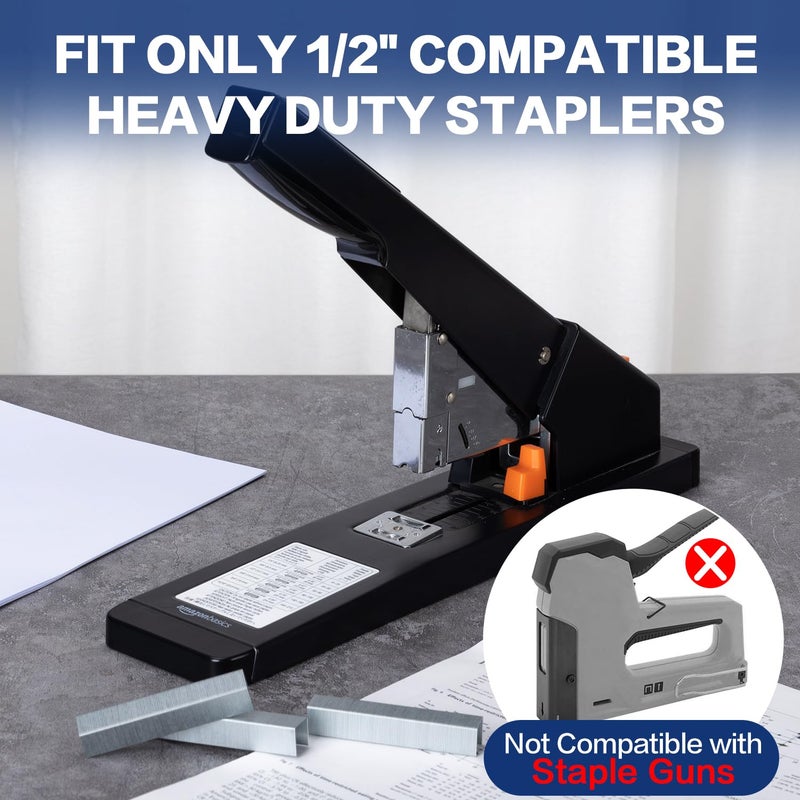 Deli Staples, Premium Heavy Duty Staples for Heavy Duty Staplers, 1/2'' Length, 90 Sheet Capacity, 100/Strip, 5000/Box - Image 5
