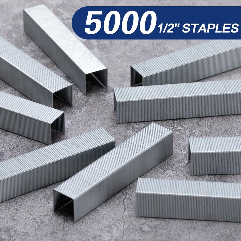 Deli Staples, Premium Heavy Duty Staples for Heavy Duty Staplers, 1/2'' Length, 90 Sheet Capacity, 100/Strip, 5000/Box - Image 2