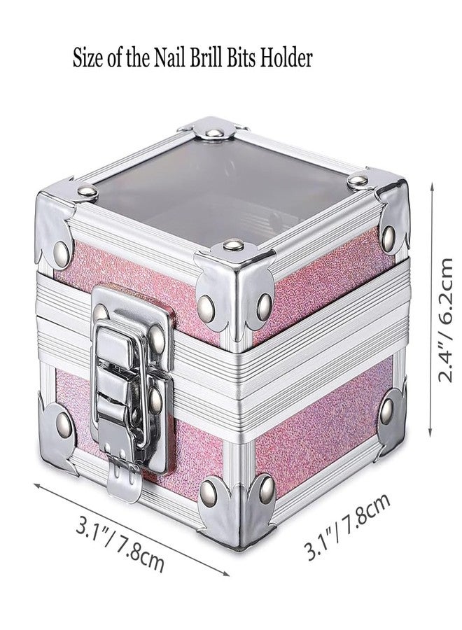 KACHIMOO Nail Drill Bit Holder,25 Holes Nail Art Polishing Grinding Drill Bit Holder Organizer Container Professional Nail Art Tool,Pink - Image 4
