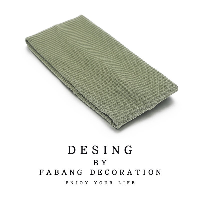 Generic Ouyang Nana same style headband womens knitted headband European and American silk scarf sweat-absorbent running sports face scarf wholesale 3# pea green 