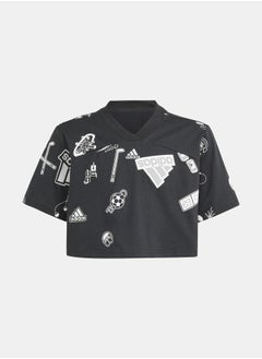 Adidas Brand Love All Over Print Crop T-Shirt  - Image 1