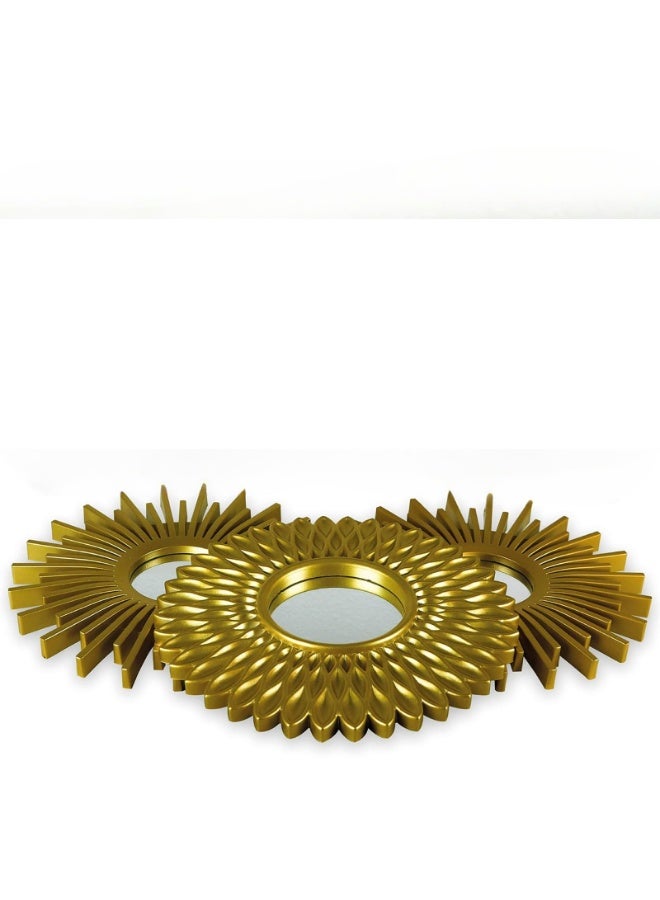 Gold Wall Mirror - Wall Mirrors for Interior and Home Decoration,Gold Round Mirrors for Wall Decoration,Round Mirrors Modern Wall Decoration  - Image 2