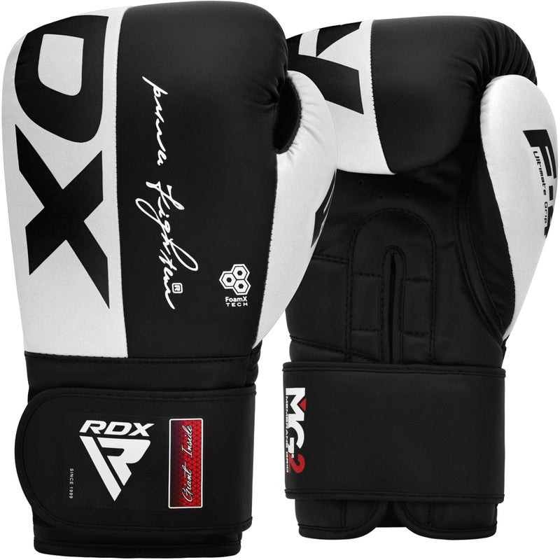 RDX Boxing Gloves Maya Hide Leather Training Gloves for Muay Thai Kickboxing Sparring Punch Bag Punching Bag Kickboxing Gloves Martial Arts Training Home Gym Men Women 8 10 12 14 16 oz - Image 2