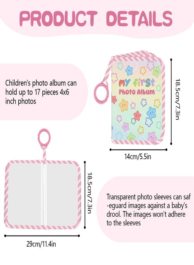 Vorruil My First Family Soft Photo Album, Stars Cloth Photo Book Memory Keepsake Shower, First Year Gift Pictures Holds for Newborn 5.5x7inches - Image 2