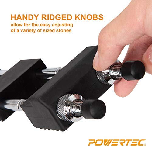 POWERTEC Sharpening Stone Holder – Adjustable Whetstone Stone Holder 5.5" to 9", Non-Slip Rubber Base for Secure Knives Sharpening for Kitchen w/knife Sharpener, Wet, Diamond Stone(71013) - Image 5