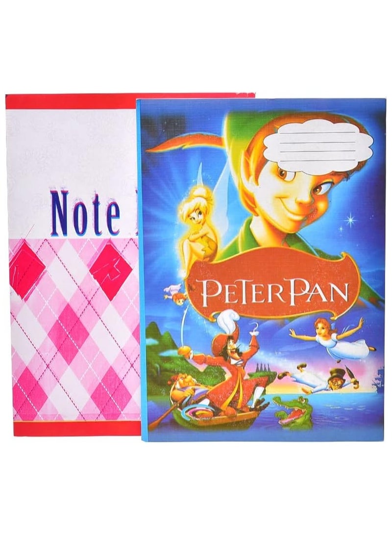 مجموعة من 2 دفتر دفاتر مسطر 60 ورقة 22*16 سم غلاف ناعم (دفاتر عربية) - متعدد الالوان - Image 1