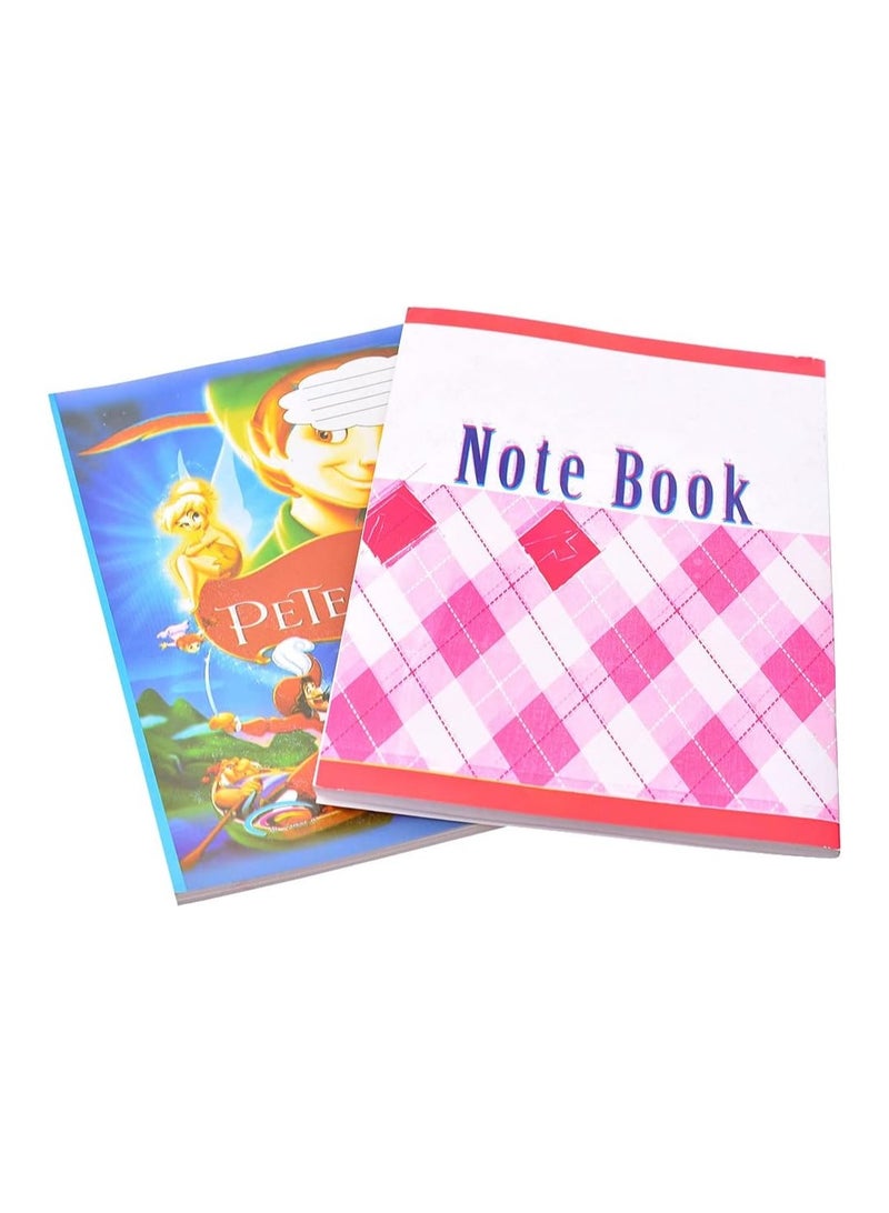 مجموعة من 2 دفتر دفاتر مسطر 60 ورقة 22*16 سم غلاف ناعم (دفاتر عربية) - متعدد الالوان - Image 2