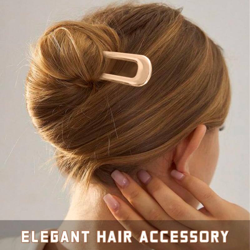 Srevela 2Pcs French Hair Pins for Thick Hair, Metal French Twis Hair Pins for Women Girls, U-Shaped French Pin for Buns, 5.5 Inches Large French Pins Hairstyle Accessories (Silver, Gold) - Image 2