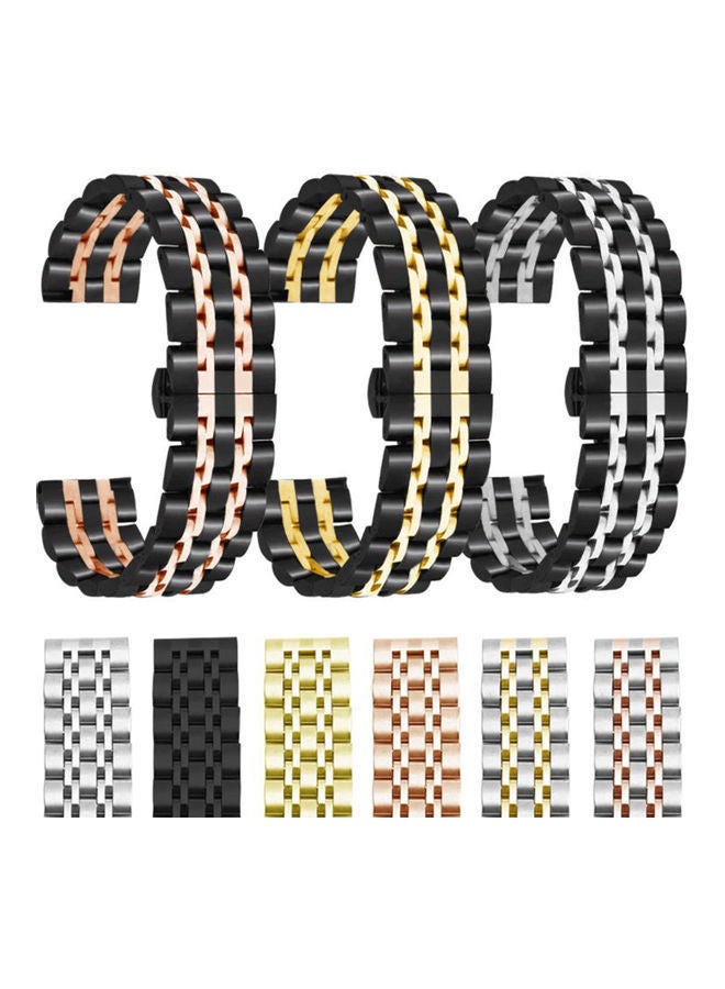 نيبمينينت سوار ساعة من الستانلس ستيل مزود بإبزيم اسود/ذهبي وردي - Image 2