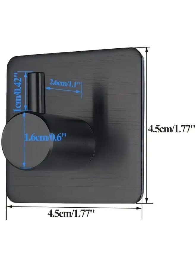 Golden Color Sticky Hooks Heavy Duty Self Adhesive Waterproof Stainless Steel For Bathroom Kitchen Towels Robes Set of 4 - Image 4