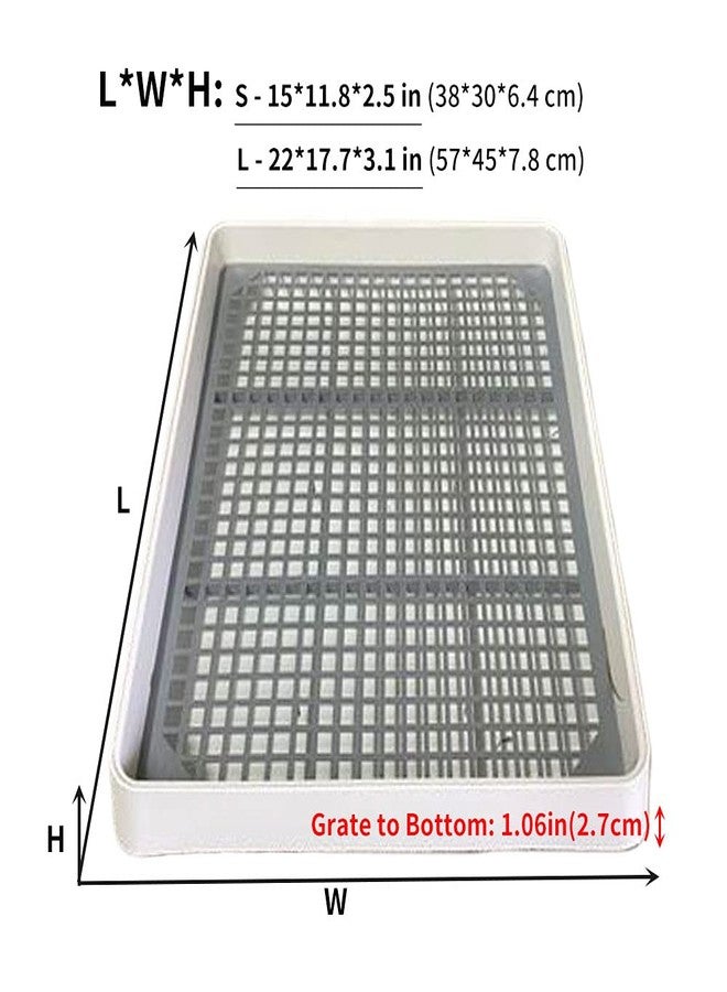 Oncpcare 15x12 Guinea Pig Litter Box with Grid, Small Animal Litter Tray for Cage, Bunny Restroom Pan Toilet Potty Training for Rabbit Ferret Chinchilla Rat - Image 2