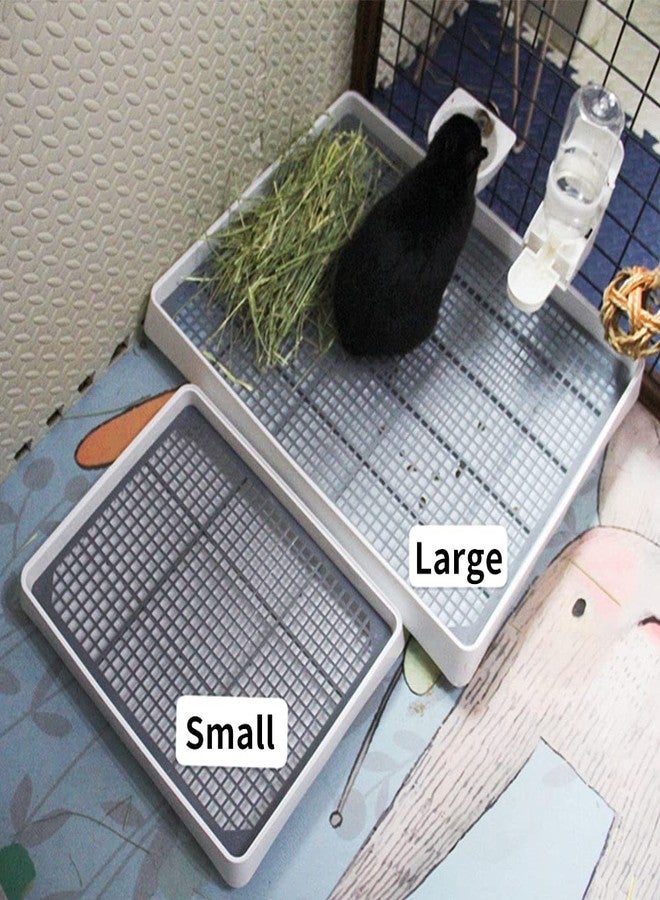 Oncpcare 15x12 Guinea Pig Litter Box with Grid, Small Animal Litter Tray for Cage, Bunny Restroom Pan Toilet Potty Training for Rabbit Ferret Chinchilla Rat - Image 5