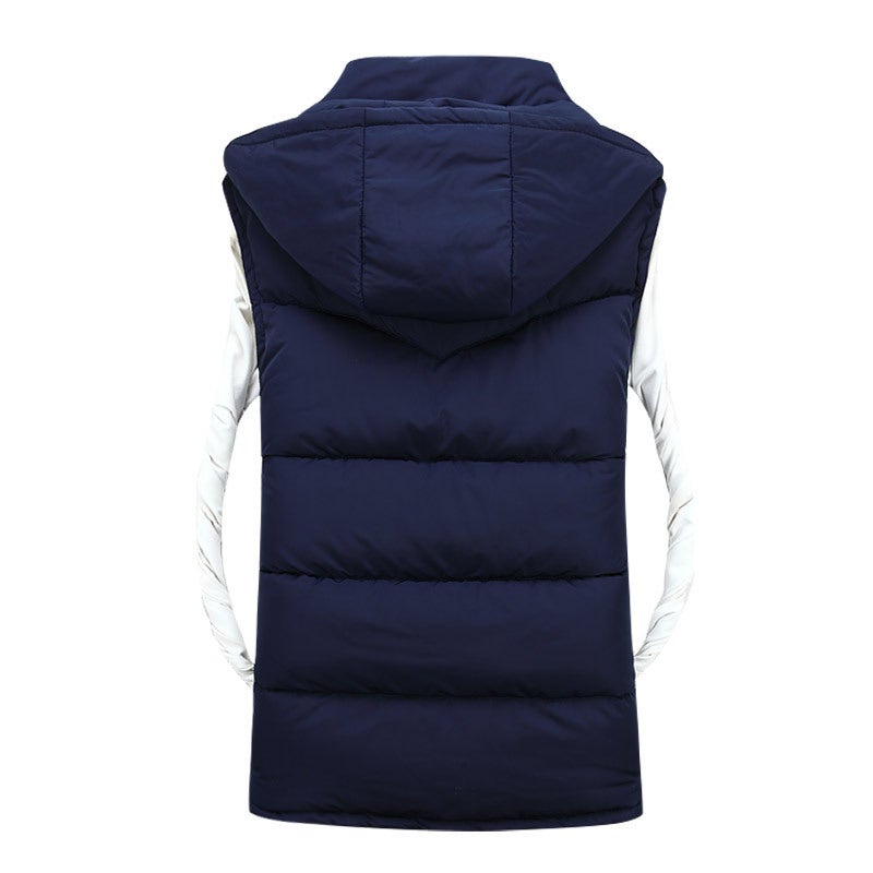 New Style Vest Korean Style Casual Couple Hooded Pure Color Boutique Stand Collar Couple Dropshipping - Image 4