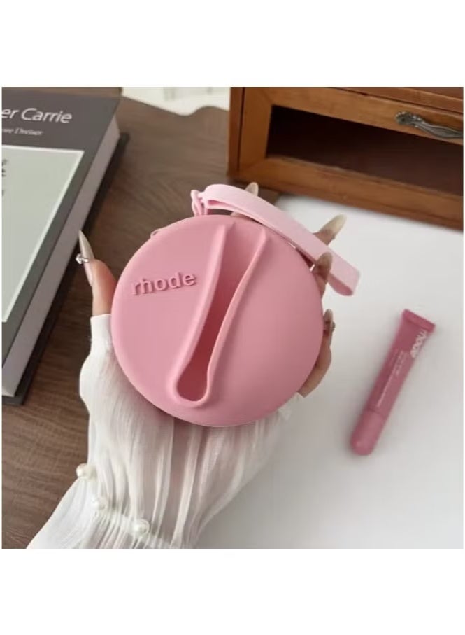 rhode Lipstick Holder Bag Coin Purse Lip Glaze Organizer Storage Bag Toast Ribbon (PINK) - Image 2