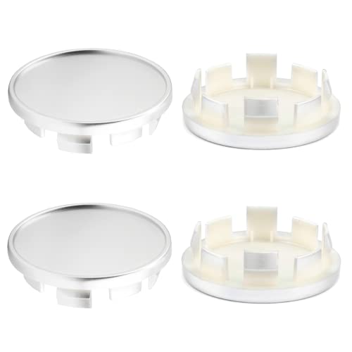 Rheedal 4Pcs 66mm(2.6inch) Wheel Center Caps for Volkswagen Wheel Rim Replacement 3B7601171 5G0601171 Jetta/Passat/Golf/GTI/Beetle/CC/Tiguan Hub Cap, (Silver, Out 66mm, Inner 55.5mm) - Image 1