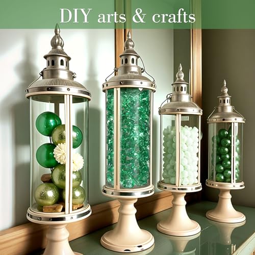 DomeStar 150PCS Fake Ice, Vase Fillers Green Acrylic Fake Diamonds Plastic Gems for Fish Tank Table Scatter Decoration - Image 3