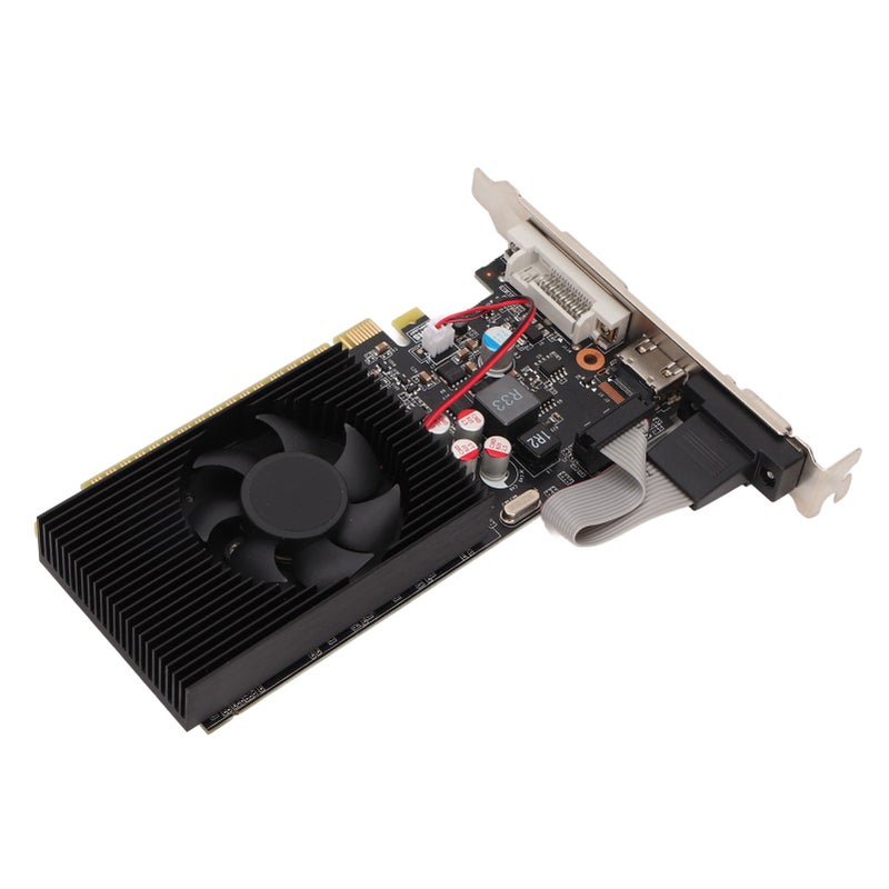 بطاقة رسومات GT730 128 بت ذاكرة 4 جيجابايت DDR3 بوابة PCI Express 2.0 X8 واجهات تعديل الوسائط العالية الدقة DVI و VGA بطاقة رسومات رفيعة للحاسوب - Image 1
