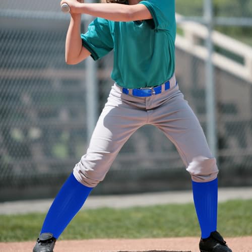 Dxhycc Youth Baseball Socks and Belt Combo Set Softball Baseball Socks and Elastic Waist Belt for Youth Boys Girls, Blue - Image 5