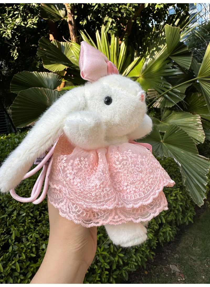 Handmade Long-Eared Rabbit Plu Doll with Skirt, Creative Gift for Keychain, Cute Cartoon Series Toy Birthday Gifts for Girls Kids - Image 2