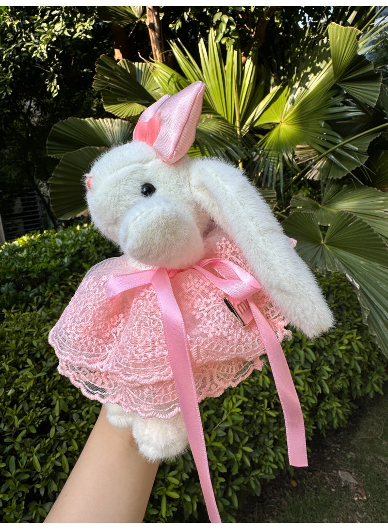 Handmade Long-Eared Rabbit Plu Doll with Skirt, Creative Gift for Keychain, Cute Cartoon Series Toy Birthday Gifts for Girls Kids - Image 3