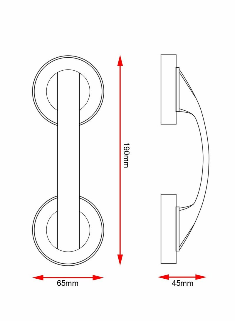 KASTWAVE Suction Bathroom Handle, Bath Handles Grab Rails, Anti-slip Handrail Safety Hand Grip - Image 2