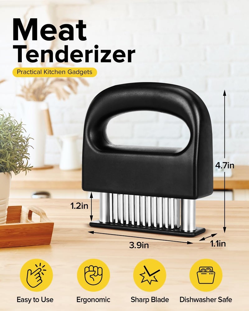 PETHOMKIT Store Meat Tenderizer Tool, 48 Stainless Steel Ultra Sharp Needle Blades Meat Tenderizer Stapler for Tenderizing Steak/Beef/Pork/Turkey/Fish/Poultry/Veal Marinade,Black - Image 3