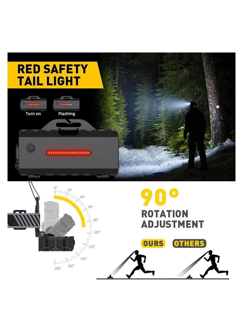 Cool Baby - COOLBABY Headlamp Rechargeable Super High Lumen Bright 10 LEDs Head Lamp 8 and 2 Modes Head Light with Red Light - Image 1