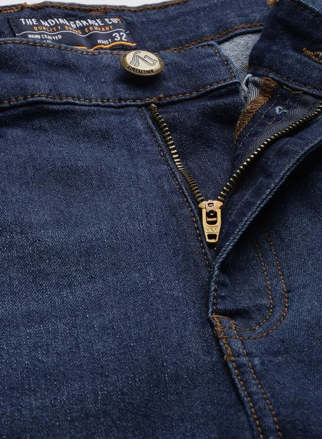 The Indian Garage Co  Men Slim Fit Solid Denim Shorts for Men | Best Price UAE
